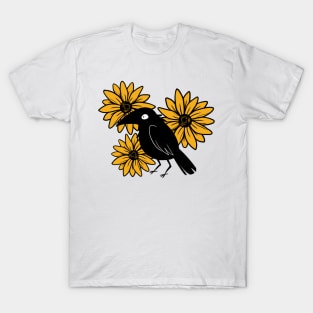 Crow and Flowers T-Shirt